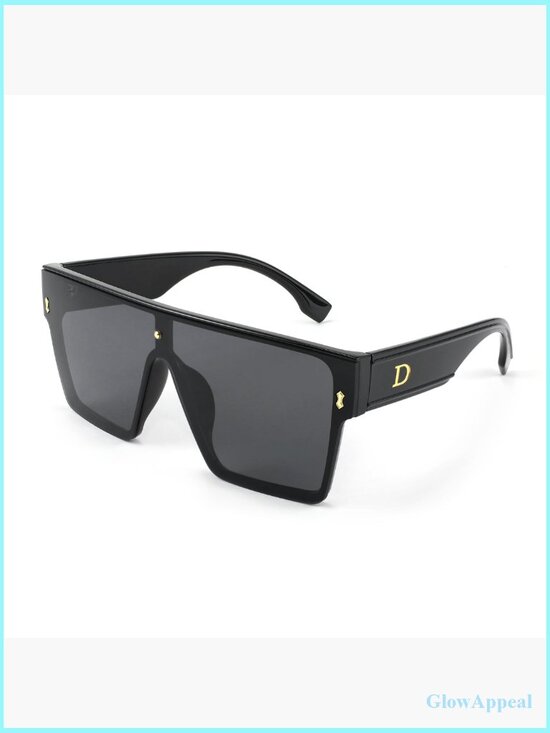 Oversized Square Flat Top Sunglasses with UV400 Protection